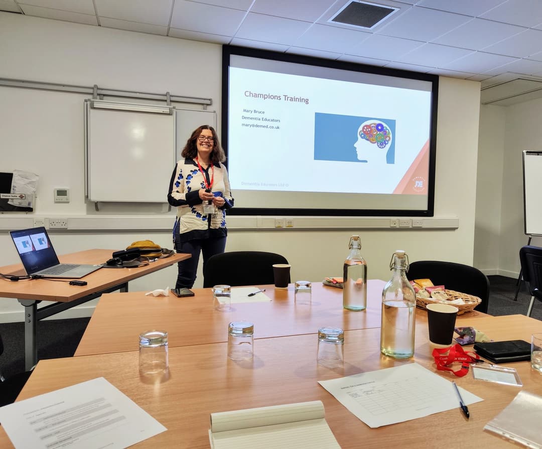 Mary teaching healthcare professionals